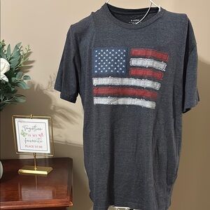 Men's Charcoal Flag Graphic Tee
